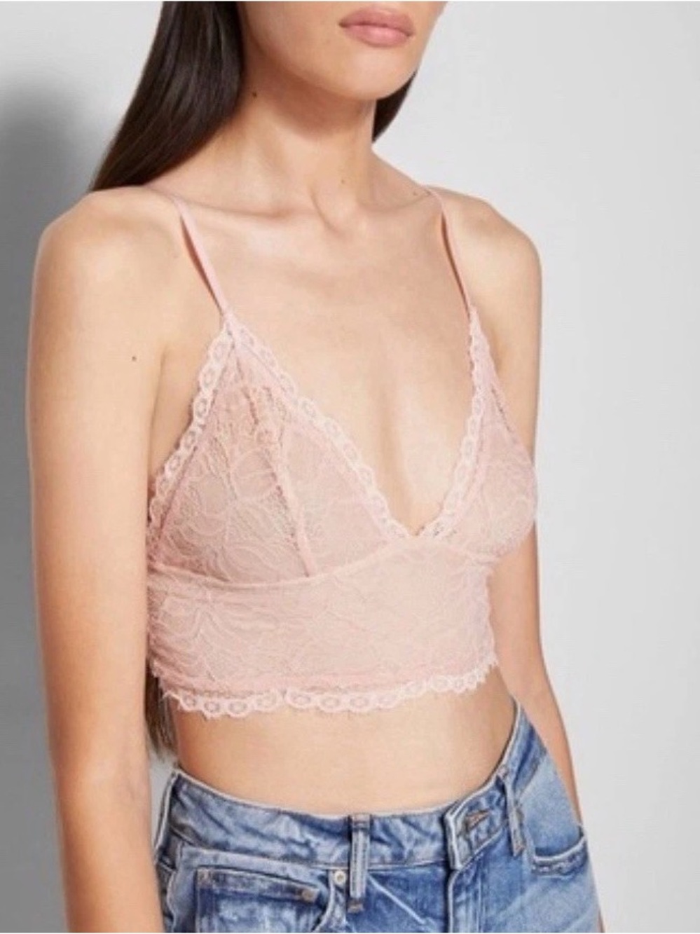 Jonathan Simkhai Pink Lace Bralette size XS brand new with tags